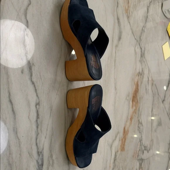 Charlotte Stone Nina Navy Suede Mules - Picture 5 of 10